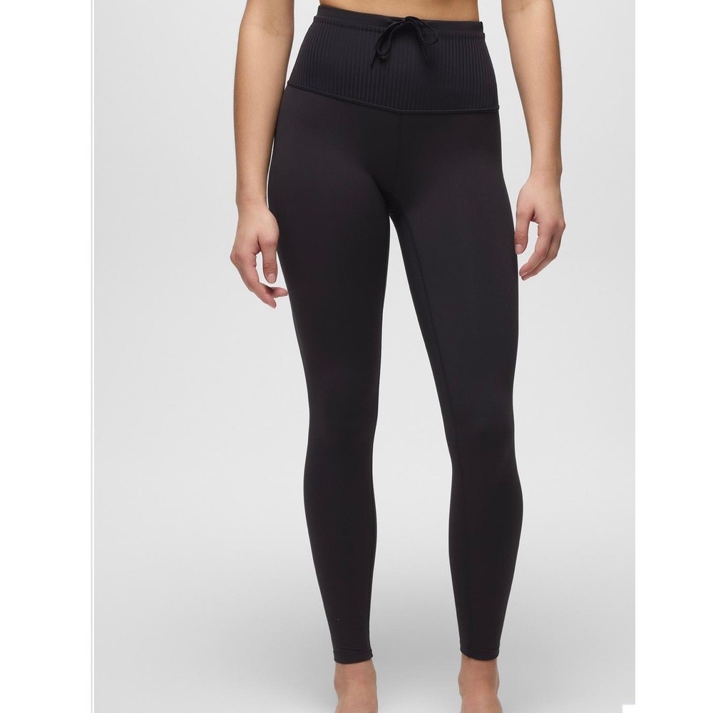 Prana Luxara Salutations Leggings Womens Tagged M but fit XS/S Black Stretch